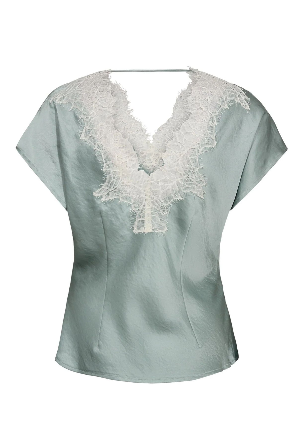 IdunCC Lace SS Blouse 31-Mint - 45167