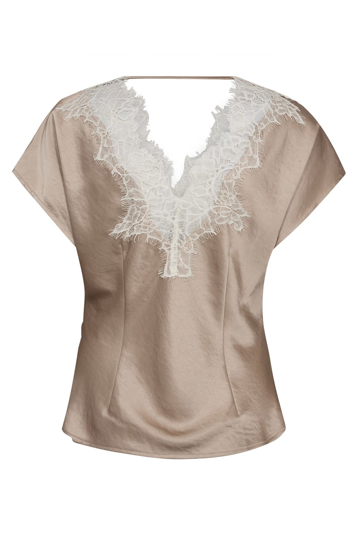 IdunCC Lace SS Blouse 320-Bisquit - 45167