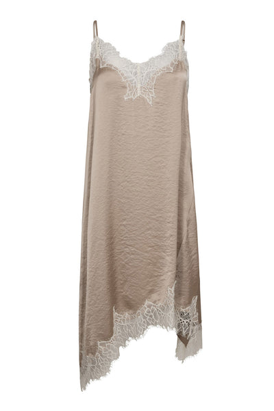 IdunCC Lace Strap Dress 320-Bisquit - 46105 Thumbnail
