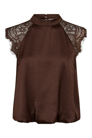 IdunCC Lace Ballon Top 145-Dark Brown - 45185