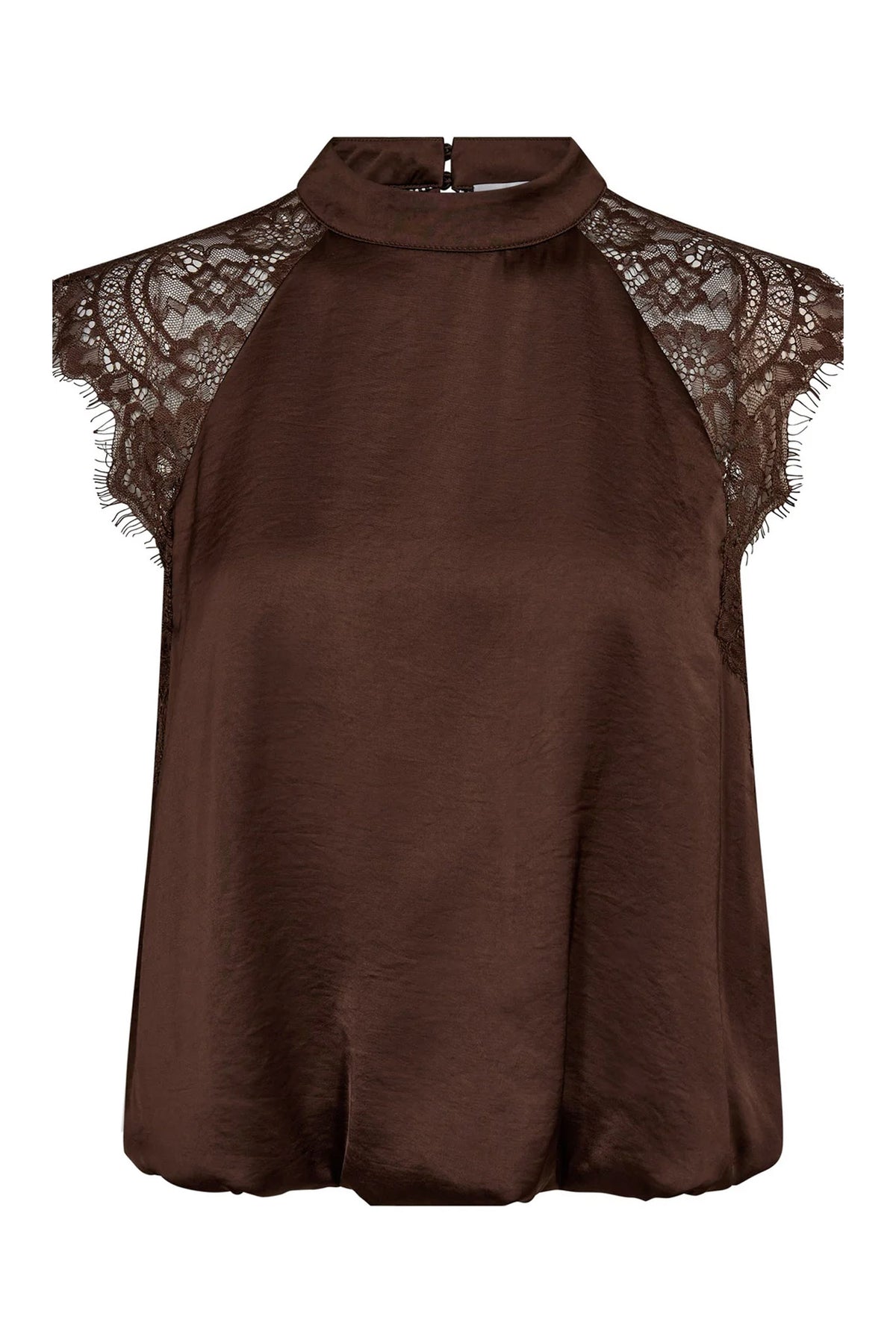 IdunCC Lace Ballon Top 145-Dark Brown - 45185