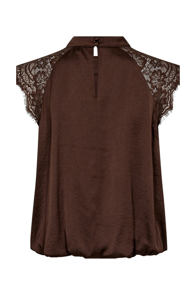 IdunCC Lace Ballon Top 145-Dark Brown - 45185 Thumbnail