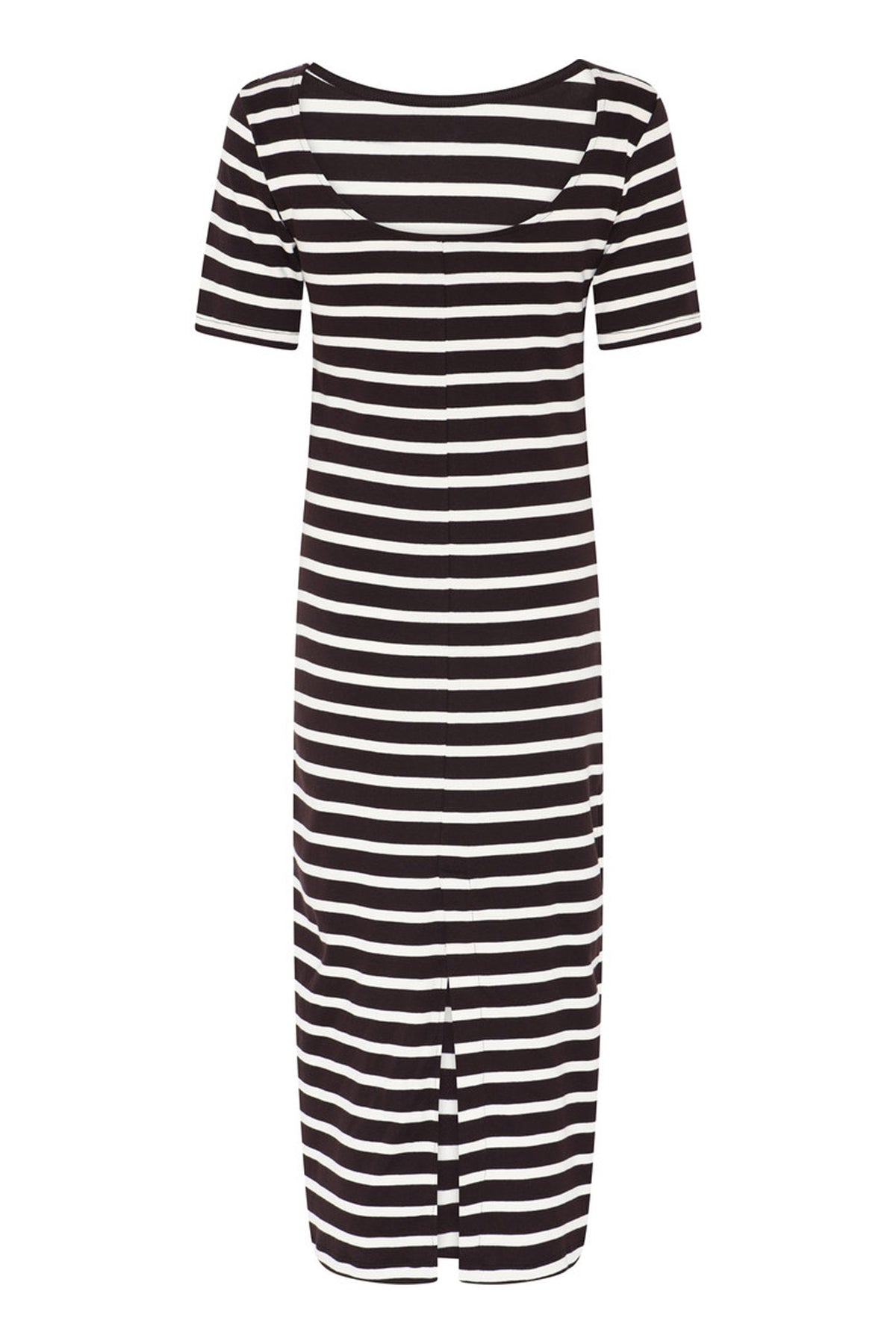 IguanuraBBBoat neck dress BROWN STRIPE - BBW5043