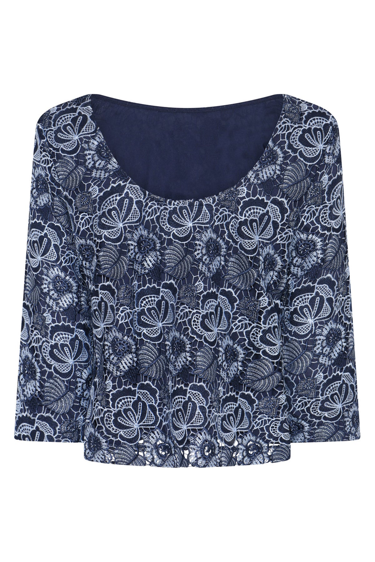 Mauritiabbignara Blouse Blue Flower - BBW4951