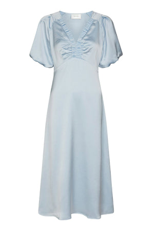 Illana Heavy Sateen Dress Light Blue - 162521