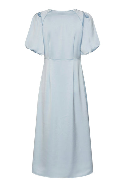 Illana Heavy Sateen Dress Light Blue - 162521 Thumbnail
