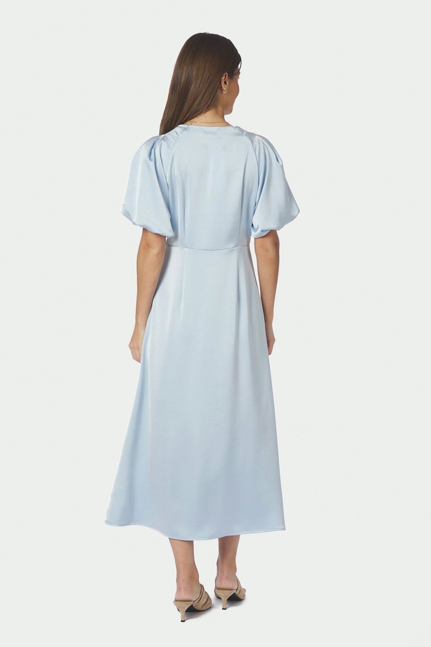 Illana Heavy Sateen Dress Light Blue - 162521