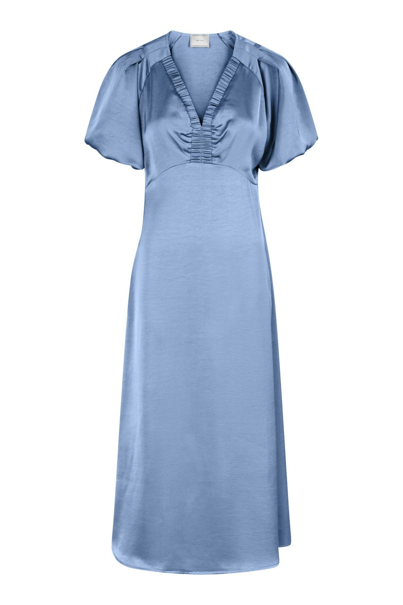 Illana Heavy Sateen Dress Smoke Blue - 162521