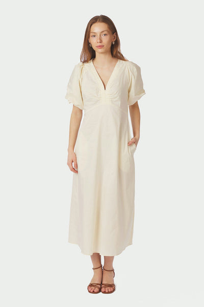 Illana Poplin Dress Butter yellow - 160660 Thumbnail