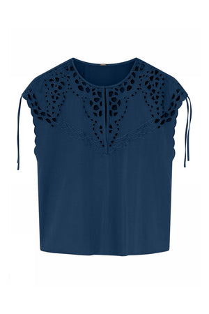 Ina, top 4136-Oil Blue - 61615/7630