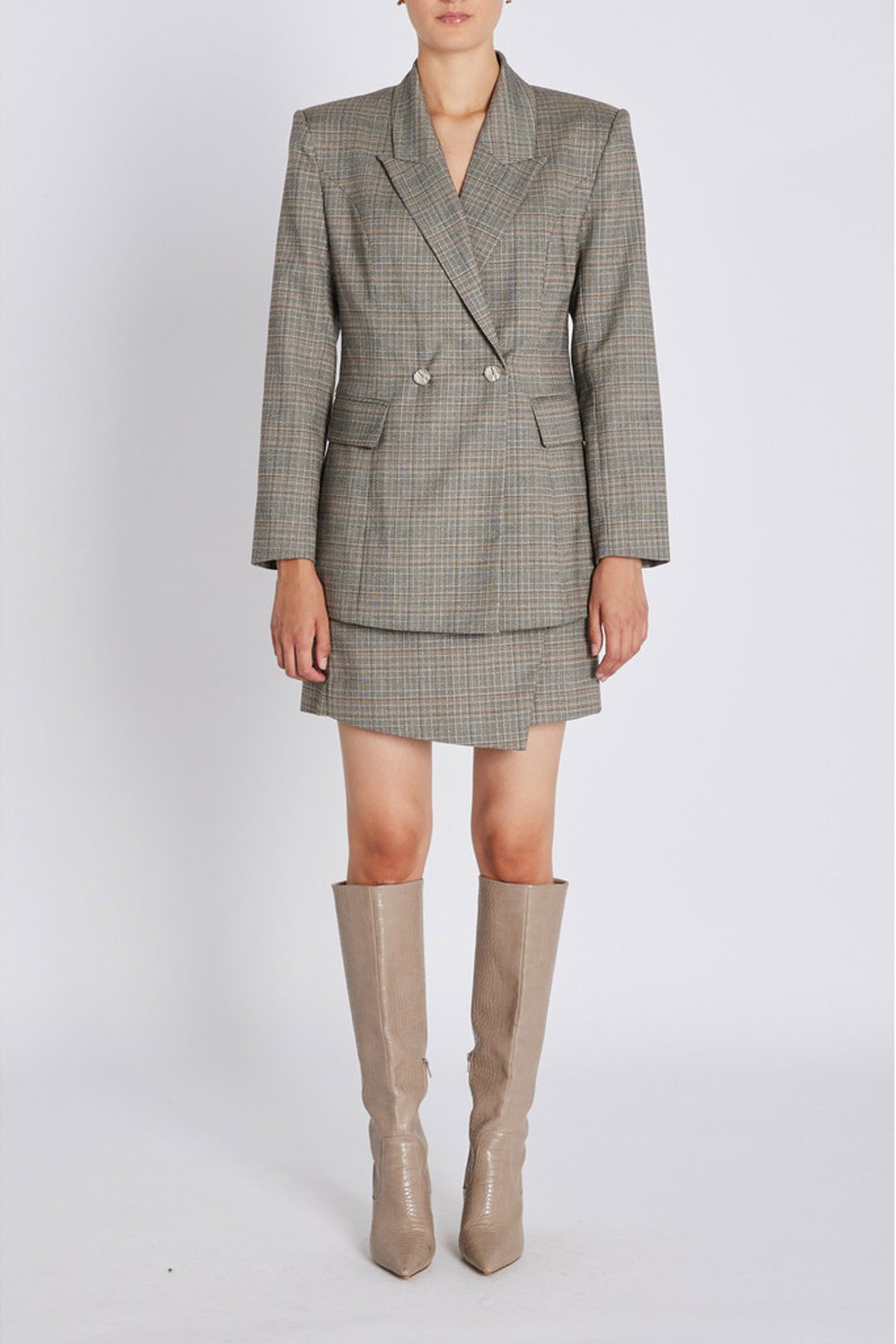 IpomoeaBBTuxana blazer Brown check - BBW4680