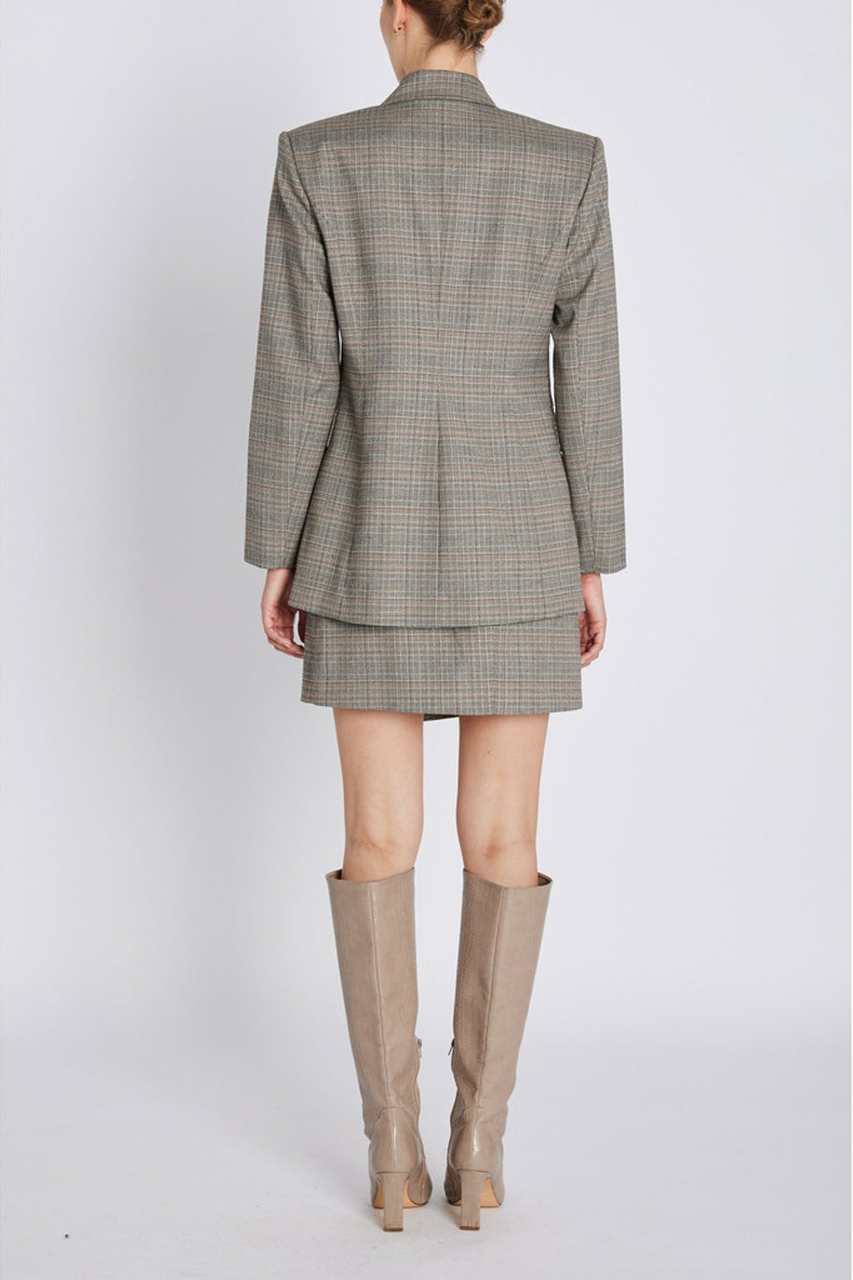 IpomoeaBBTuxana blazer Brown check - BBW4680