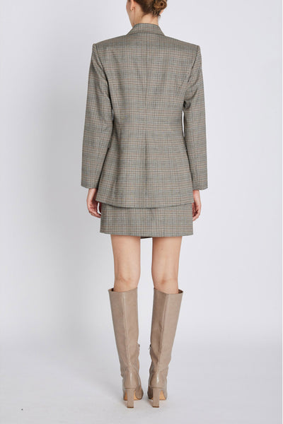 IpomoeaBBTuxana blazer Brown check - BBW4680 Thumbnail