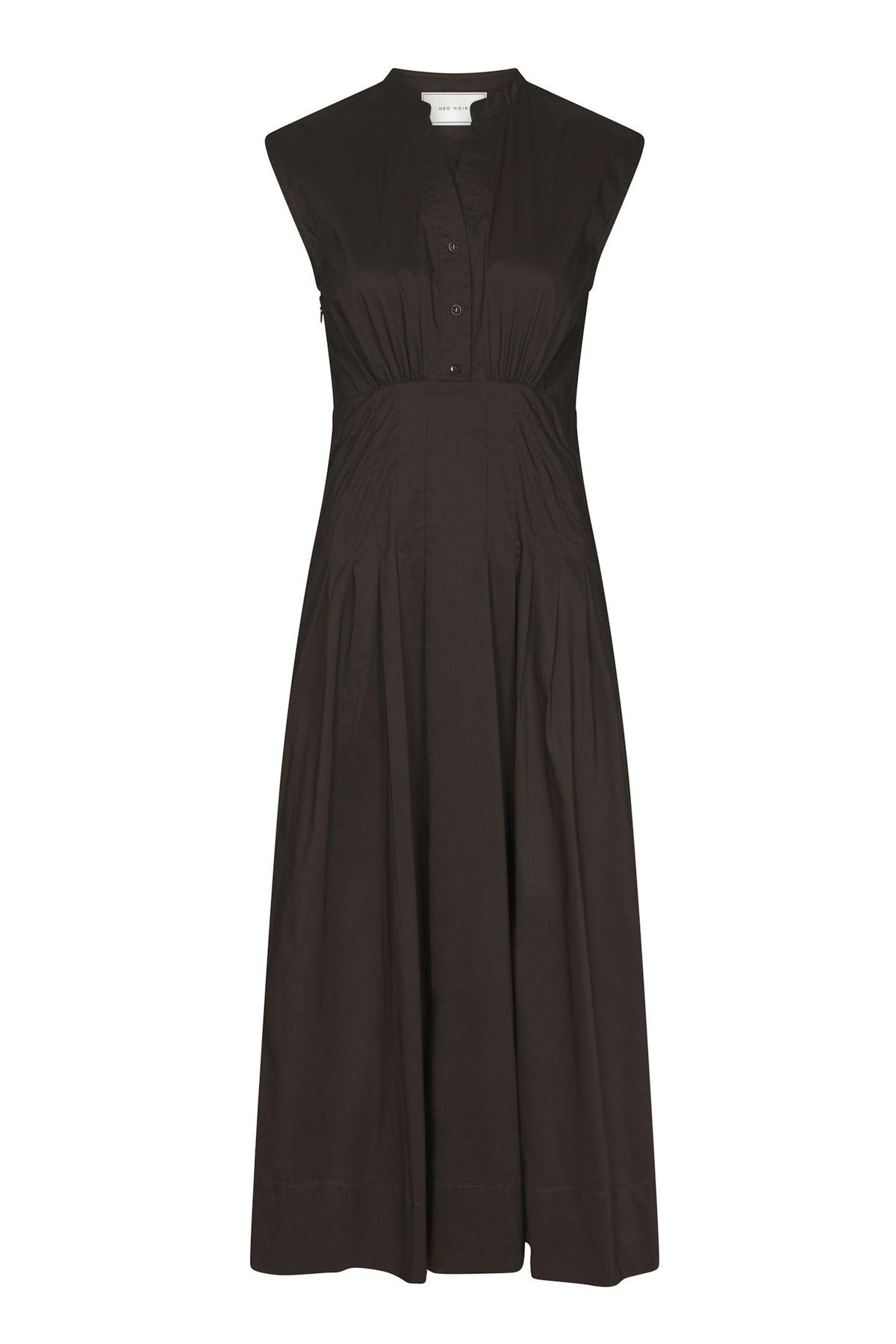 Irena Poplin Dress Chocolate Brown - 168329