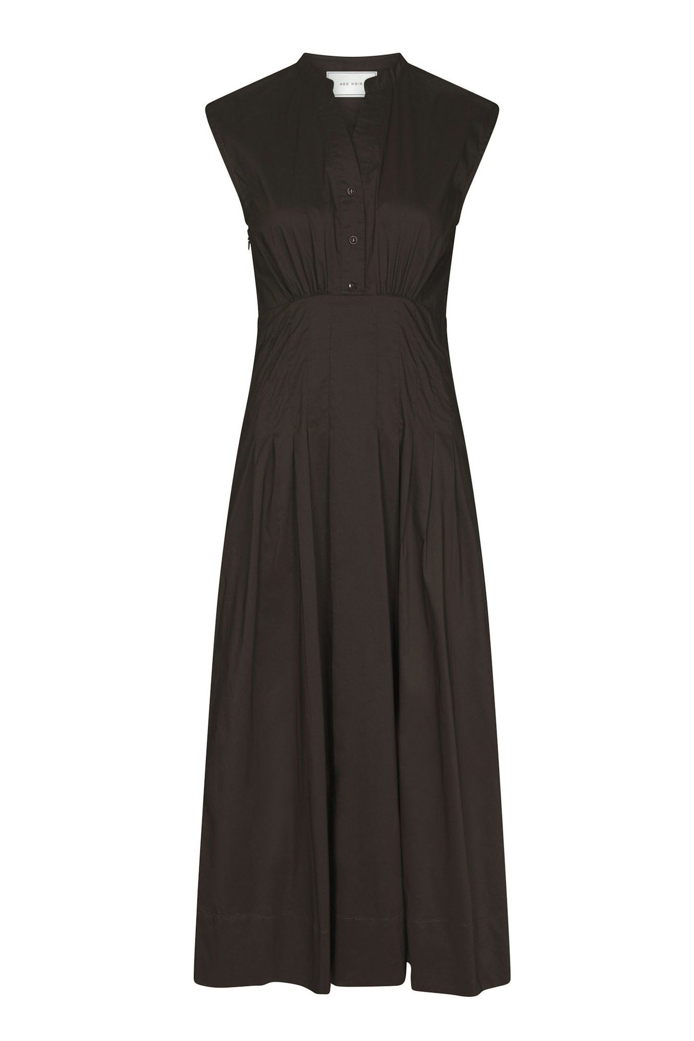 Irena Poplin Dress Chocolate Brown - 168329