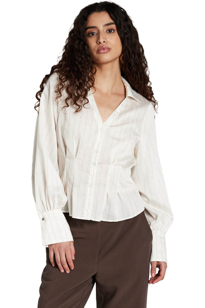 CoccoBBViona shirt Snow white with black stripe - BBW5012 Thumbnail