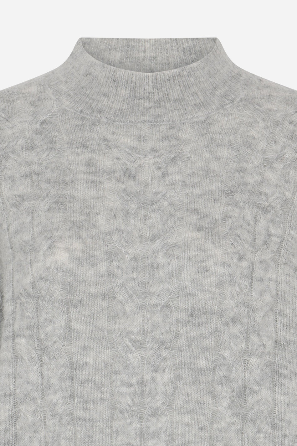 FluffyBBAmandra knit Light Grey Melange - BBW5076