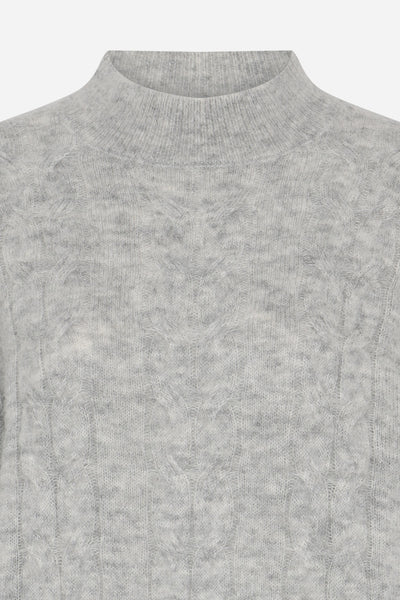 FluffyBBAmandra knit Light Grey Melange - BBW5076 Thumbnail