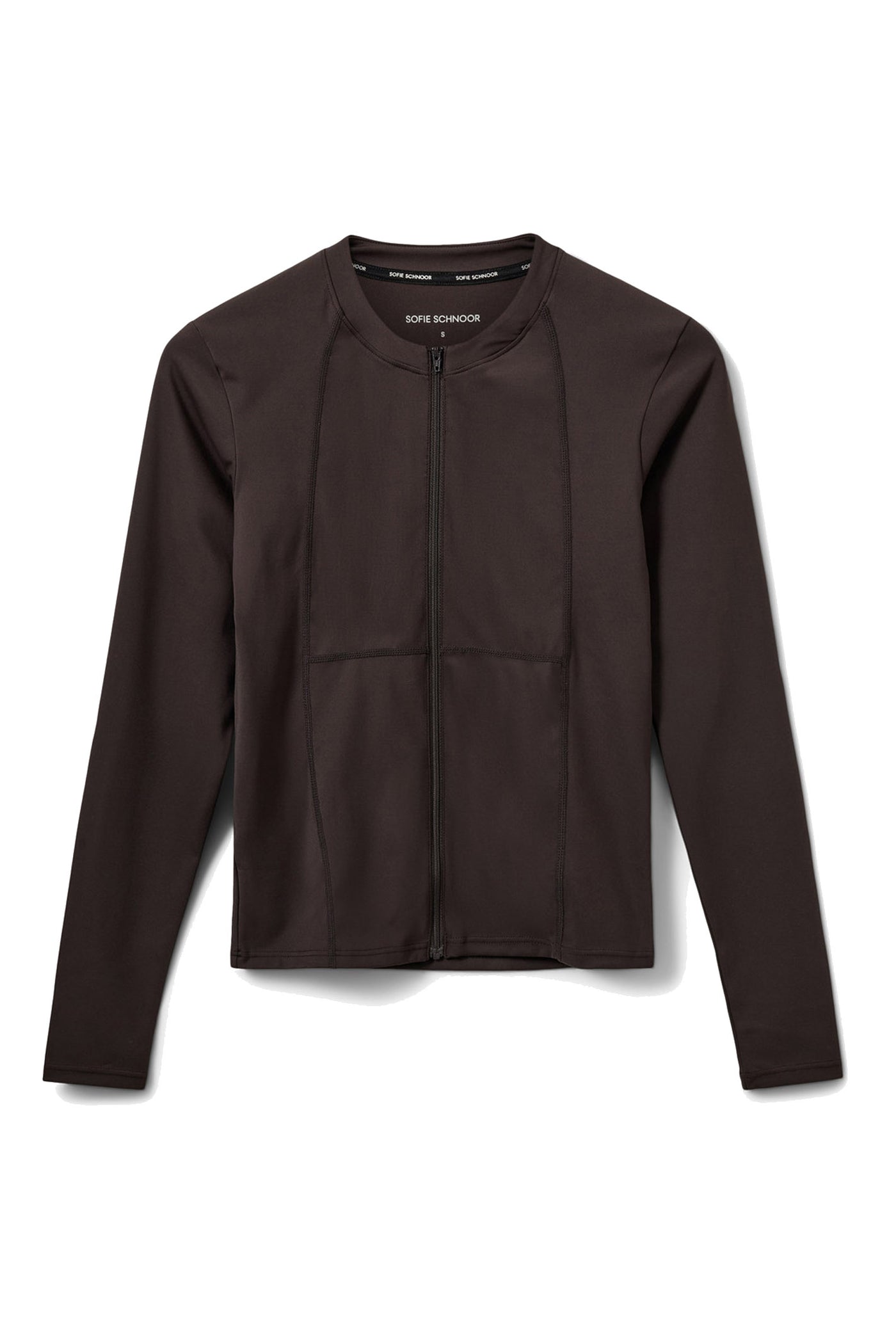 JAYASPO ZIP BLOUSE 7025 Dark brown - SPO1036