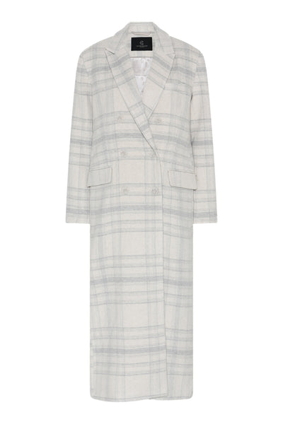 KentioBBAbellas coat Beige Check - BBW5082 Thumbnail