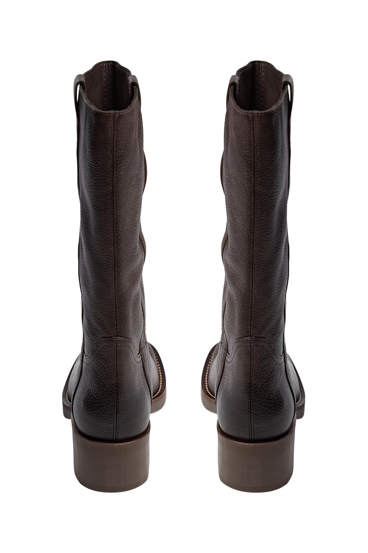 JOLENESW LEATHER BOOT 7080 Dark brown - T492