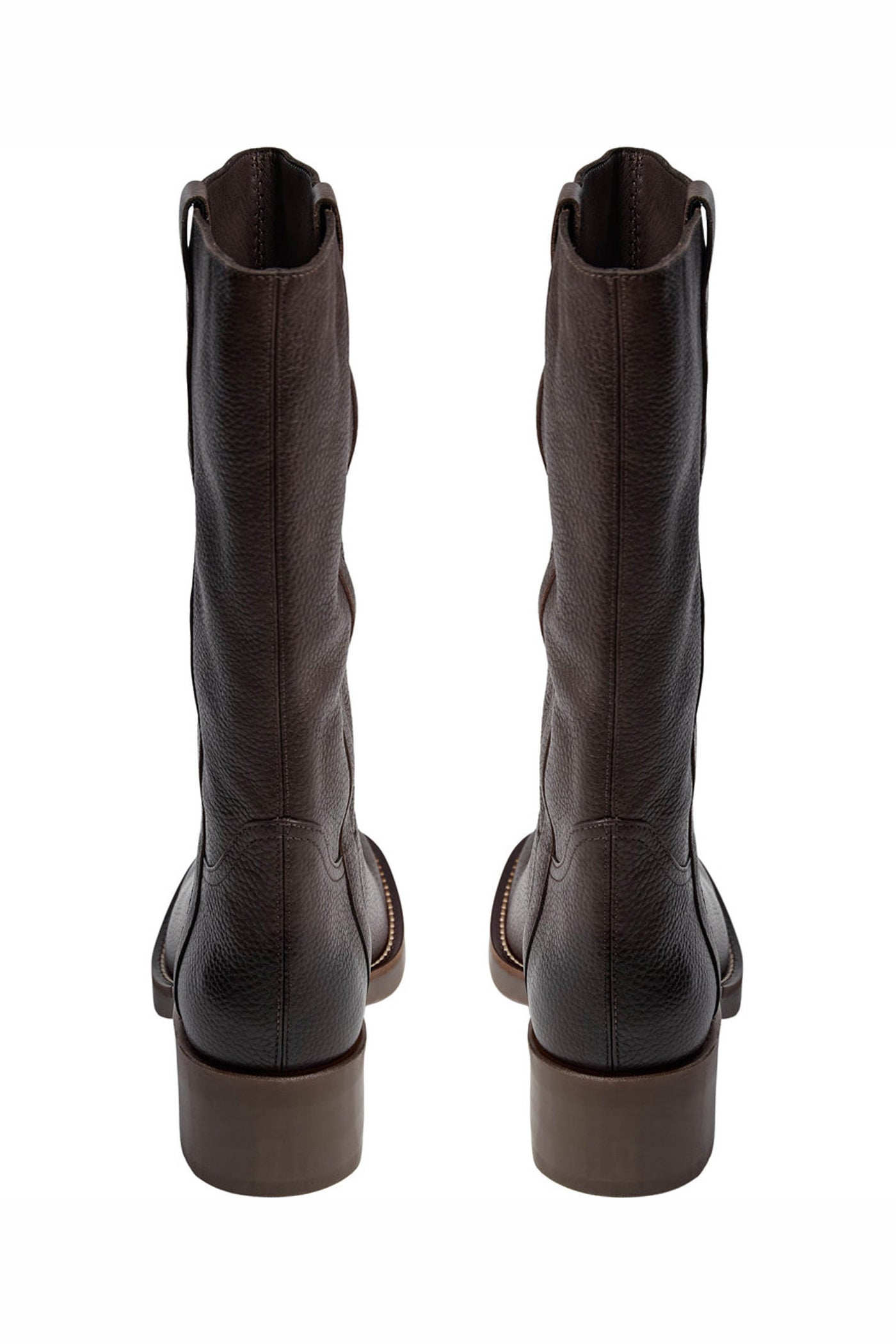 JOLENESW LEATHER BOOT 7080 Dark brown - T492