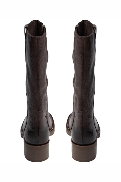 JOLENESW LEATHER BOOT 7080 Dark brown - T492 Thumbnail