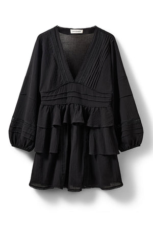 JOUVESW LACE DETAIL MIDI DRESS 1000 Black - S262226