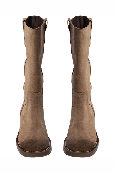 JULIANESW SUEDE BOOT 7042 Dark sand - T491 Thumbnail