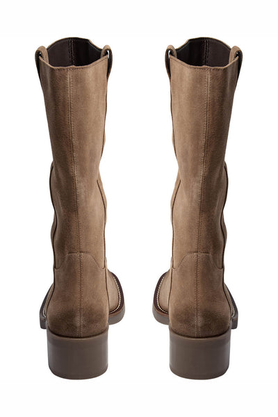 JULIANESW SUEDE BOOT 7042 Dark sand - T491 Thumbnail