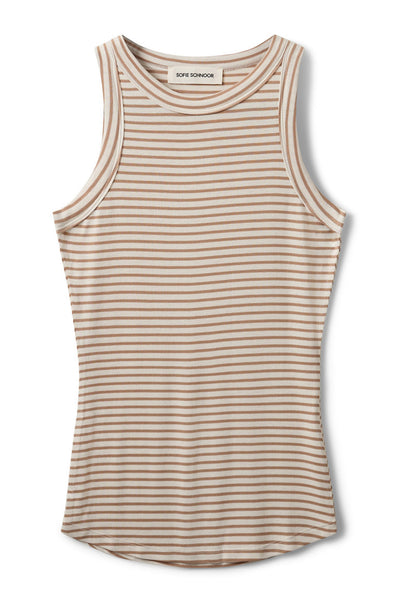 JULLIESW STRIPE TOP 7120 Beige Striped - SNOS740 Thumbnail