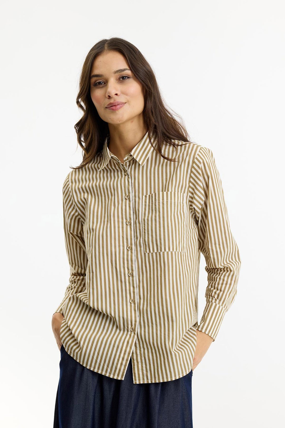 Jasmina shirt Olive - 16949