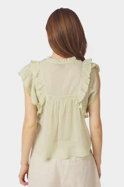 Jayla S Voile Top PISTACHIO - 159881 Thumbnail
