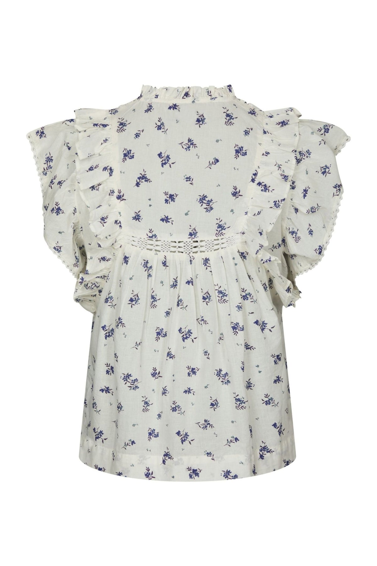 Jayla Small Blossom Top White Blue - 165648