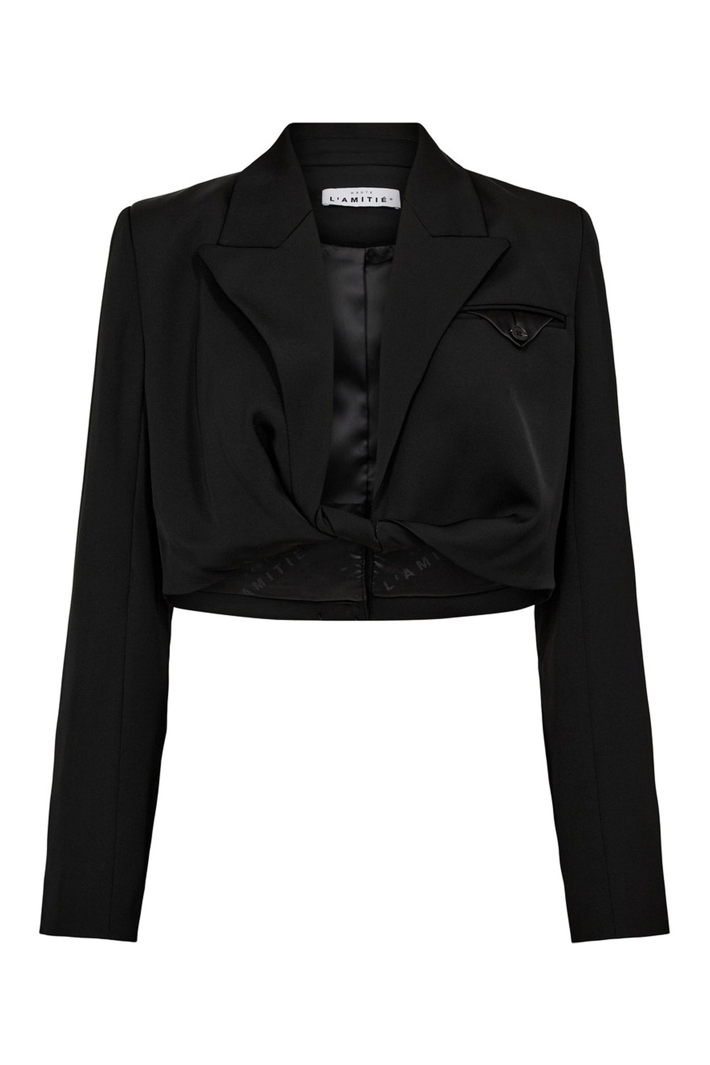 Jazzy Twisted Crop Blazer Black - HL10253