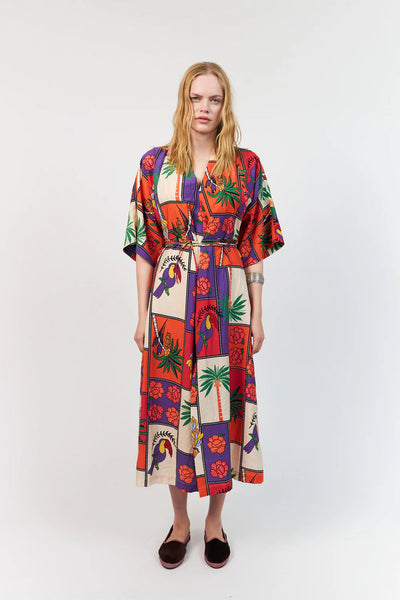 JemimaLL Maxi Dress 3/4 70 Multi - 26264-3020 Thumbnail