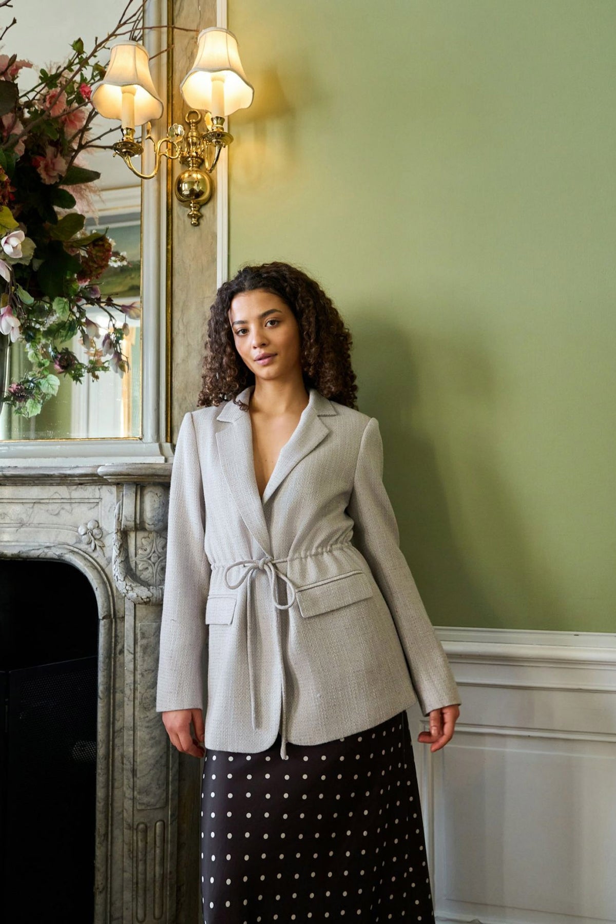 Jemmie Boucl. Blazer Natural - 168251