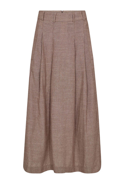 JihoCC Anya Pleat Skirt 46-Brown - 44041 Thumbnail