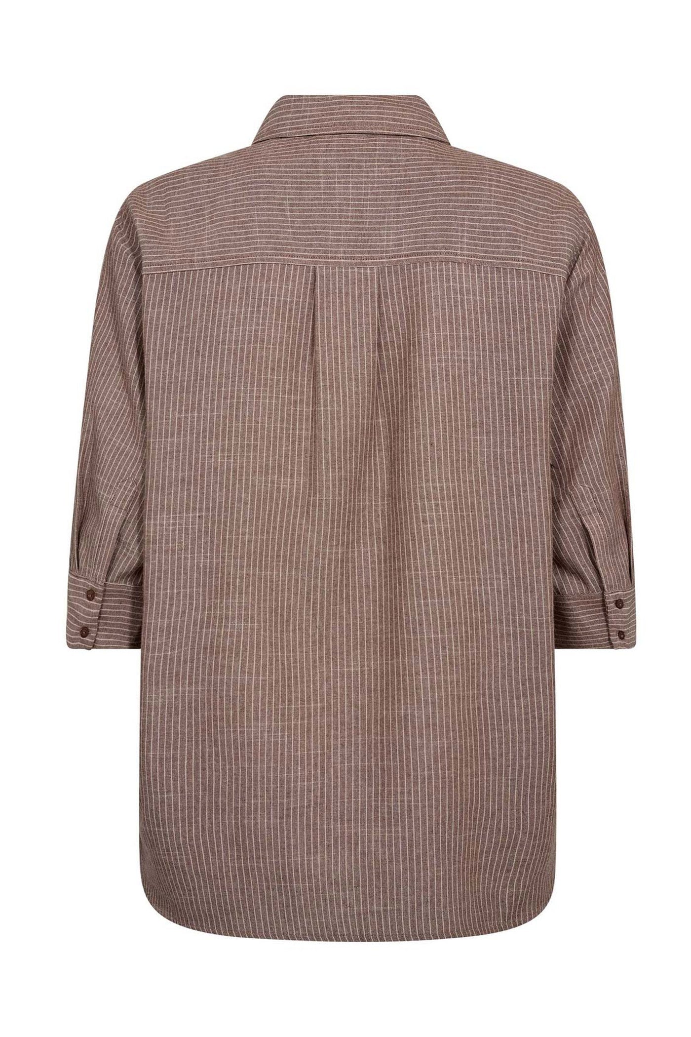 JihoCC Stripe SS Shirt 46-Brown - 45136