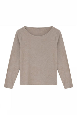 Jill, t-shirt L/S 92072-Mocha - 60709/1512