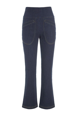 Jinzu bukser med svaj Dark Jeans Blue - 257-2445-5410