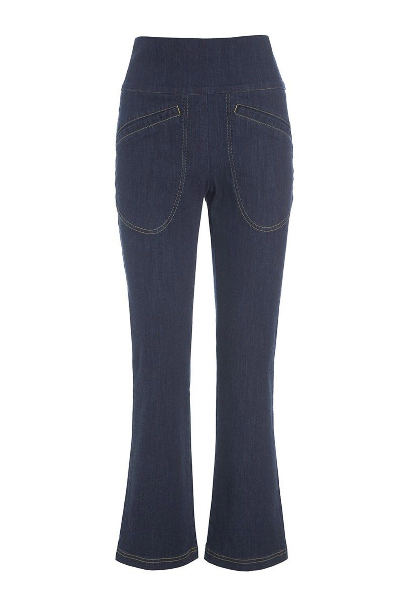 Jinzu bukser med svaj Dark Jeans Blue - 257-2445-5410