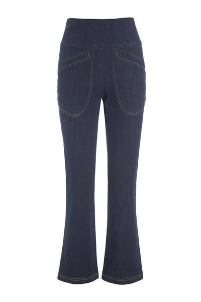 Jinzu bukser med svaj Dark Jeans Blue - 257-2445-5410 Thumbnail