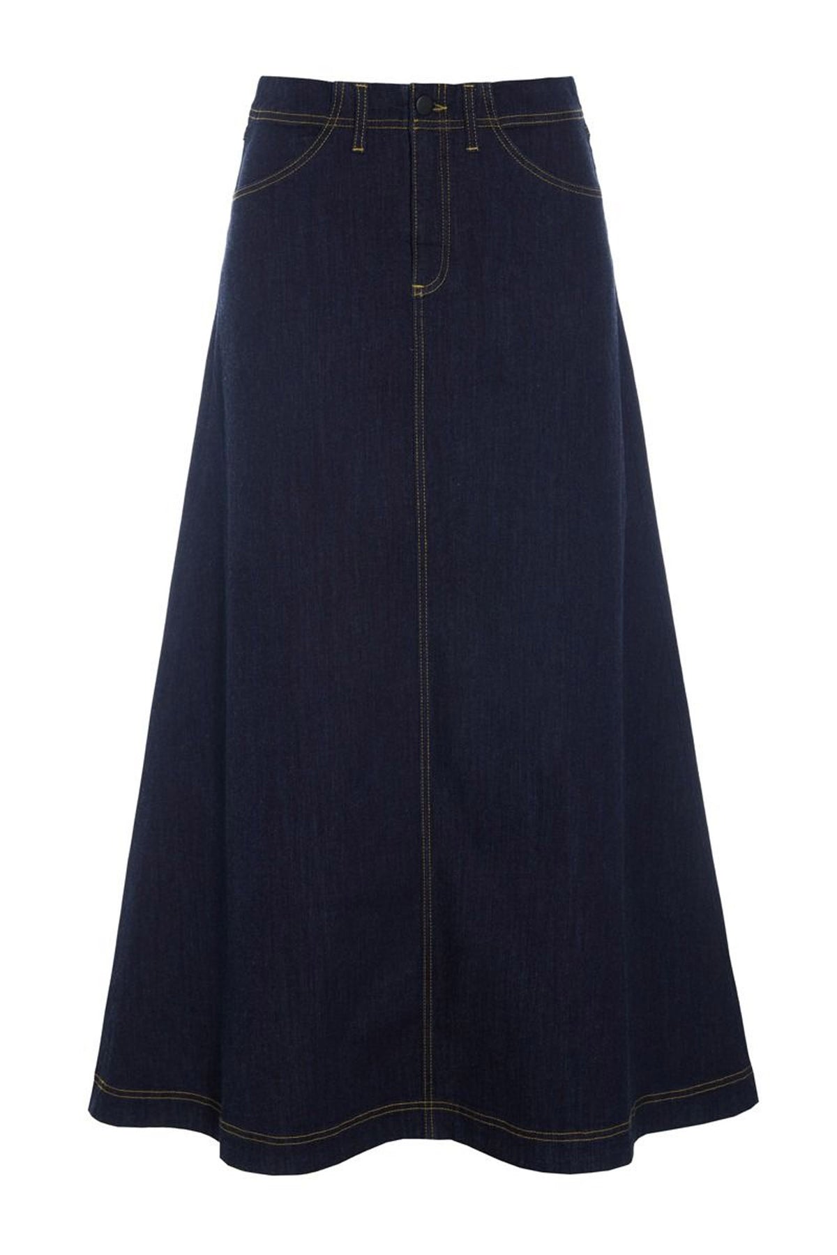 Jinzu lang nederdel Dark Denim - 261-2445-5608