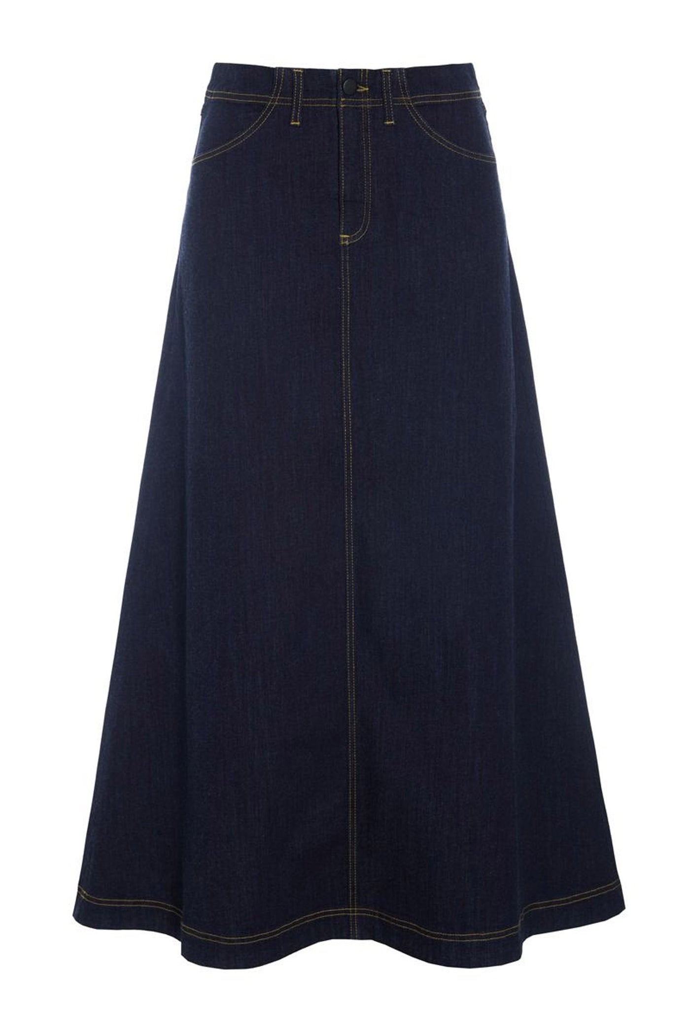 Jinzu lang nederdel Dark Denim - 261-2445-5608