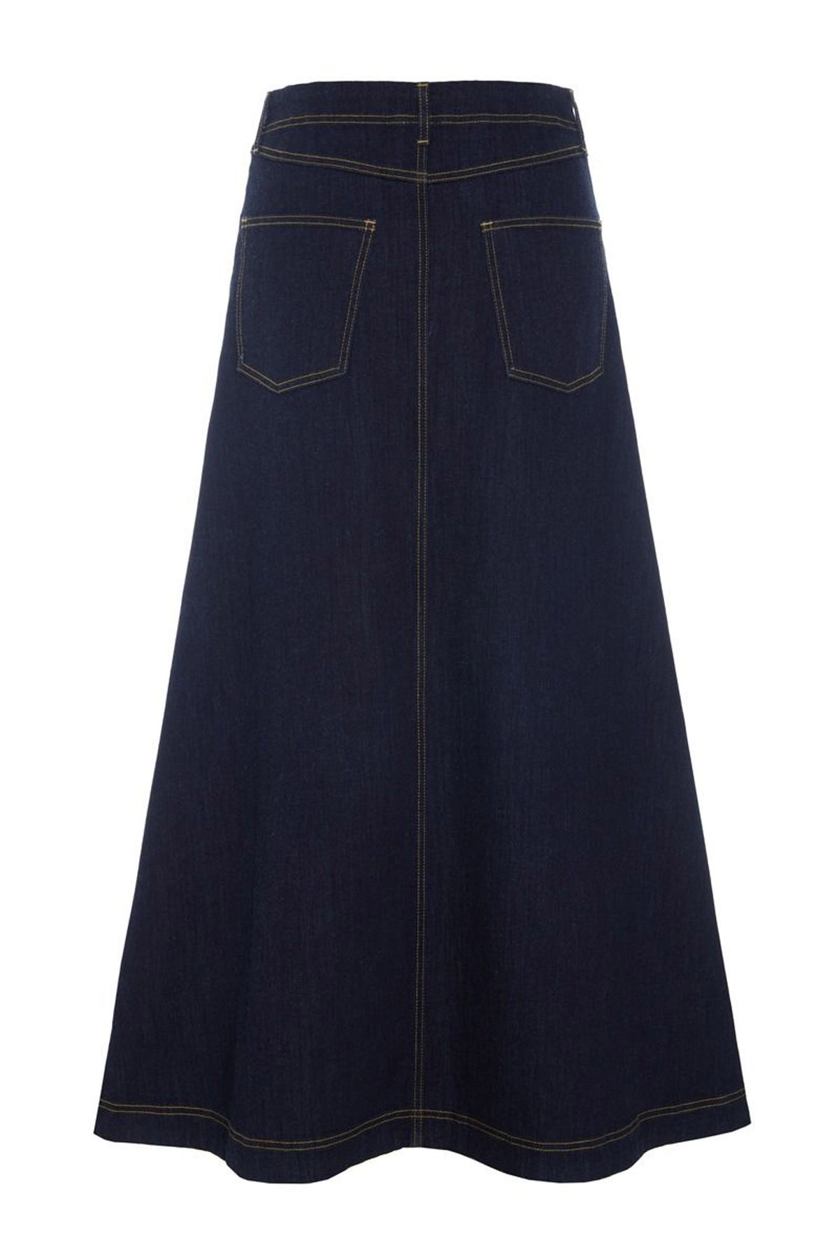 Jinzu lang nederdel Dark Denim - 261-2445-5608