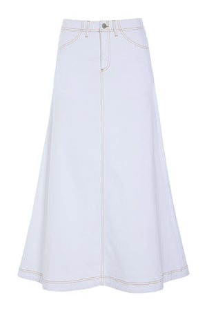 Jinzu lang nederdel White - 261-2445-5608