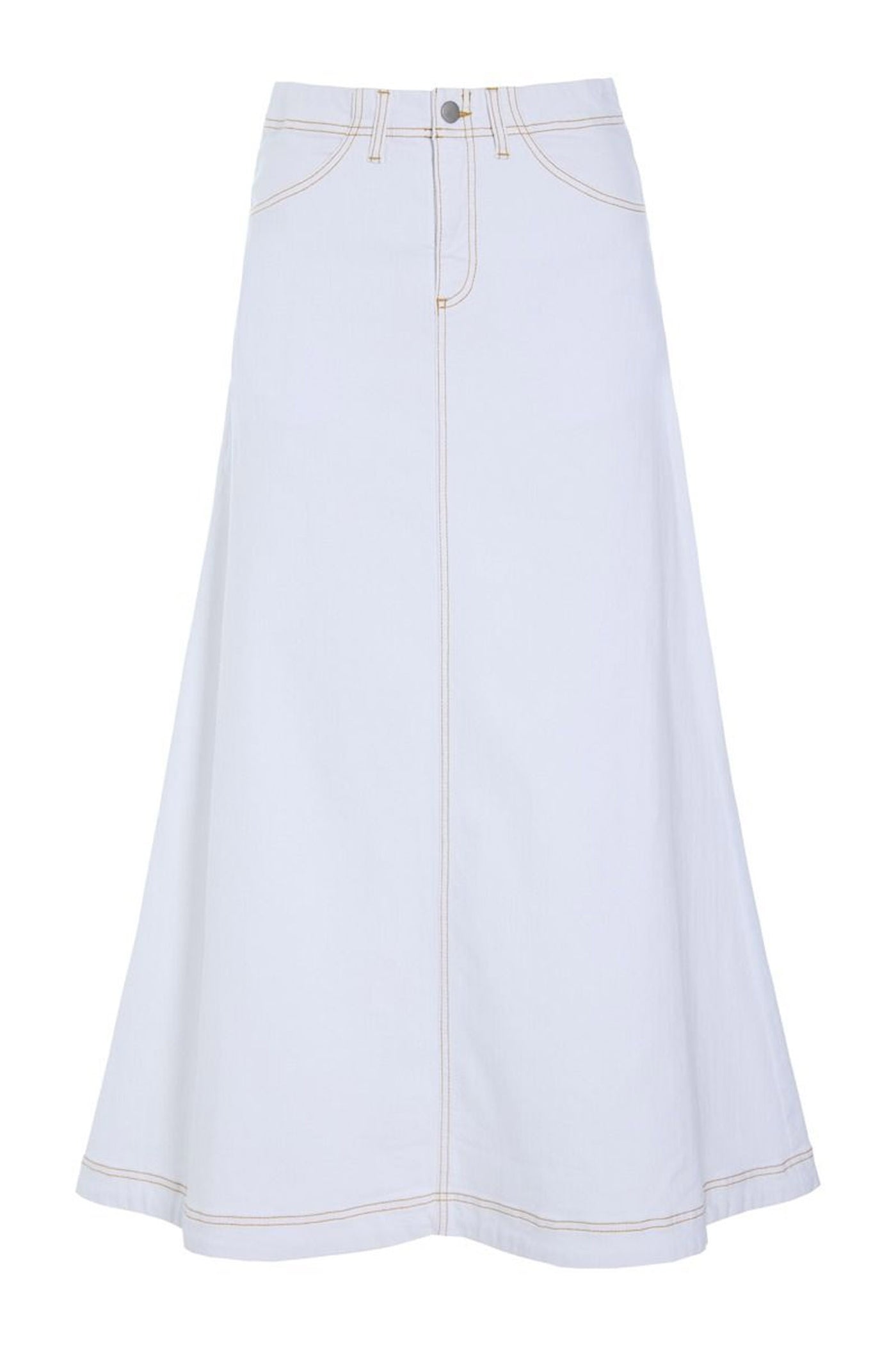 Jinzu lang nederdel White - 261-2445-5608