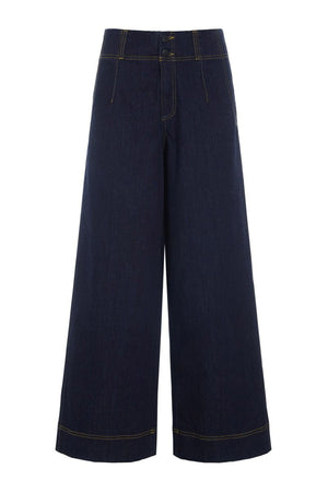 Jinzu vide bukser Dark Denim - 261-2445-5607