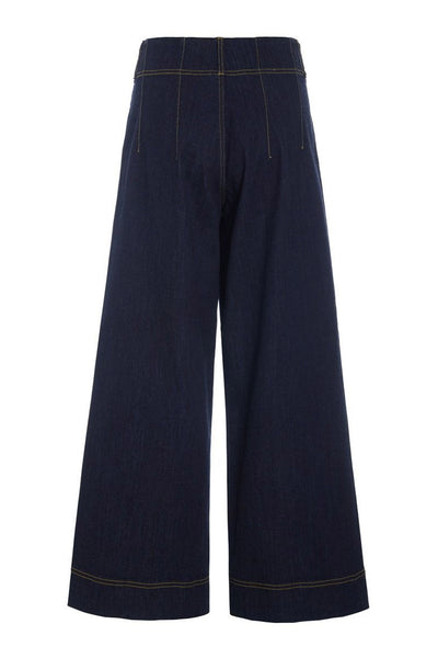 Jinzu vide bukser Dark Denim - 261-2445-5607 Thumbnail